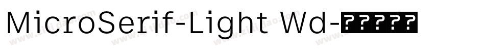 MicroSerif-Light Wd字体转换